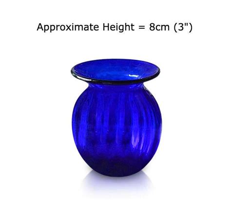 Small Blue Glass Optic Round Vase | by Original Bristol Blue Glass