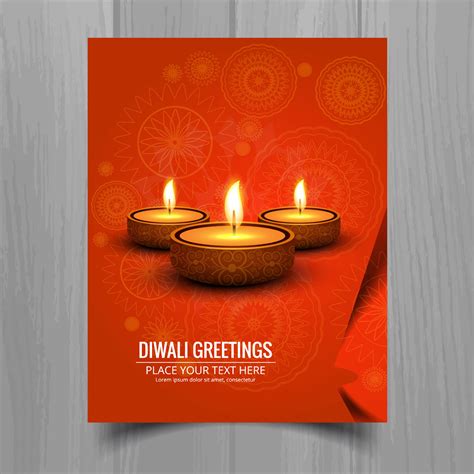 Beautiful Happy diwali diya oil lamp festival template brochure 249550 Vector Art at Vecteezy