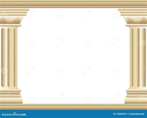 Greek Pillar Background Cartoon Vector | CartoonDealer.com #18683053