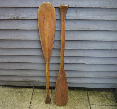 Vintage Pair of Wooden Oars - Pair of Oars - Nautical Decor - Vintage Oars - Vintage Boat Oars ...