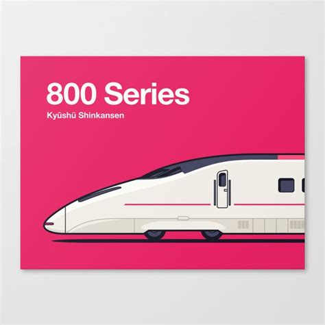 800 Series Shinkansen Bullet Train Side Canvas Print by neotokyo | Society6