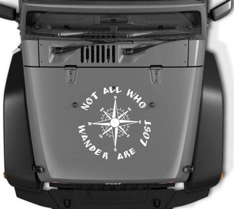 Not All Who Wander Are Lost Compass Jeep – Jeep Decal Sticker | Custom ...