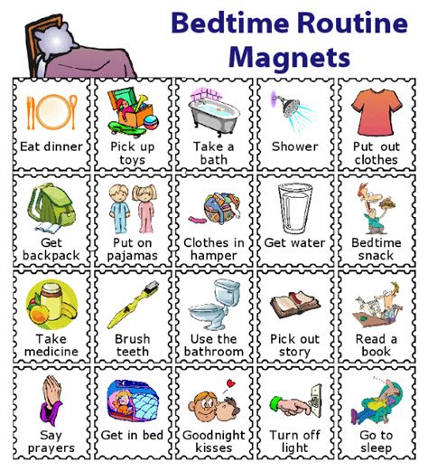 Free Printable Bedtime Routine Chart - FREE PRINTABLE TEMPLATES