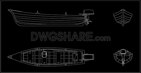 75.Motorboat Detail Drawings Dwg Download