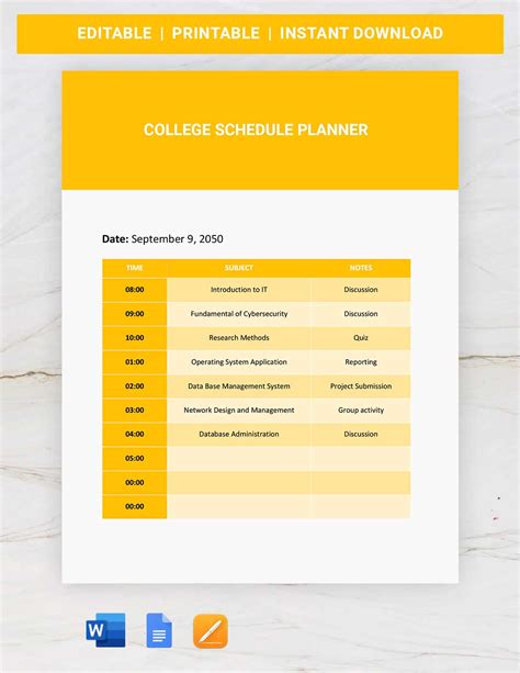4 Daily Schedule Template For Students Sampletemplate - vrogue.co