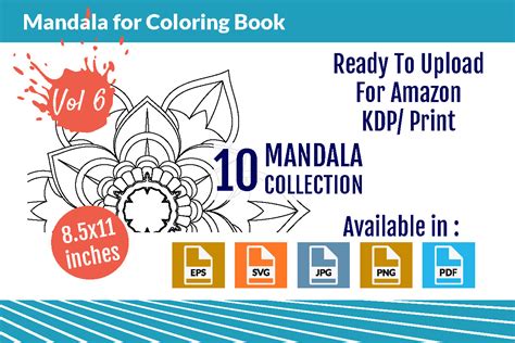 Mandalas for Coloring Book Vol - 06 Graphic by Digital Pencil ...