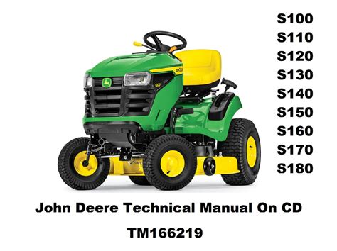 John Deere S150, S160, S170, S180 Technical Manual TM166219 On CD | eBay