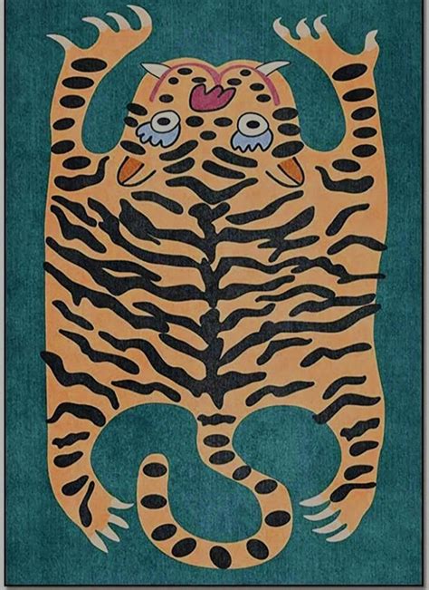 Luxury Tiger Skin Handtufted Rug All Cut Rug Wool Tibetan - Etsy