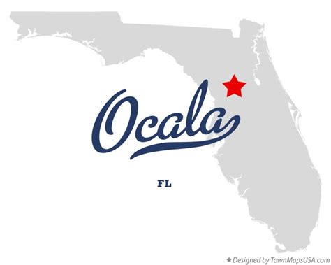 Map of Ocala, FL, Florida