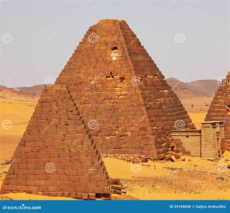 Pyramids in Sudan stock photo. Image of arabic, grave - 54184848