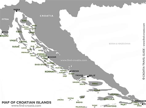 Detailed Map Of Croatian Islands – The World Map