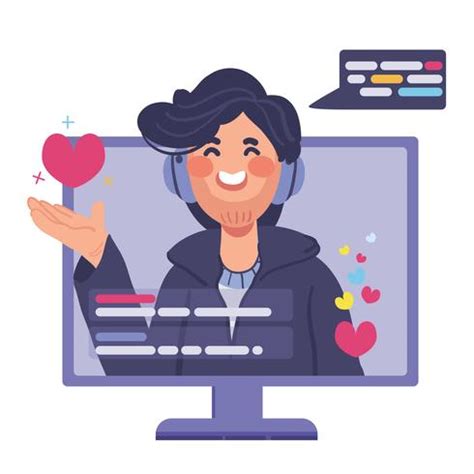 vlogger livestreaming cartoon ui 672027 Vector Art at Vecteezy