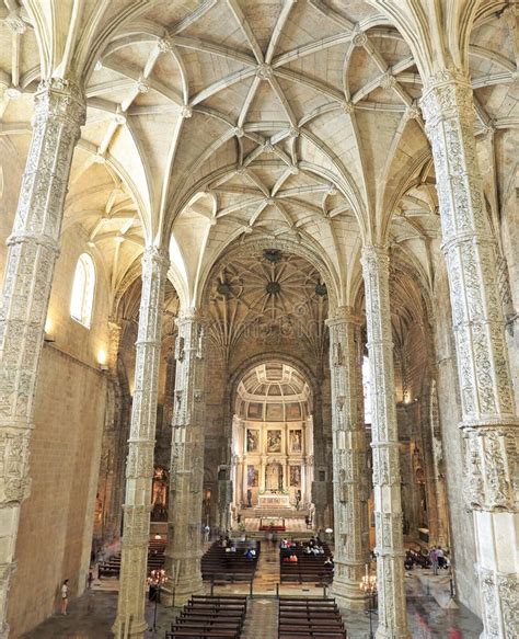 The Jeronimos Monastery Interior in Lisbon, Portugal Stock Image - Image of july, ceiling: 99084831