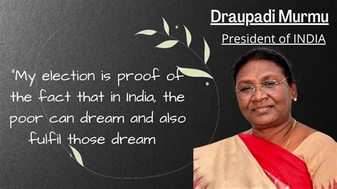 President of INDIA | DRAUPADI MURMU FAMOUS QUOTES & SAYINGS - YouTube