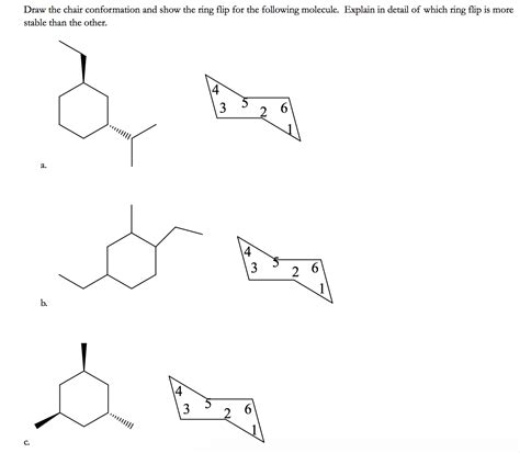 Solved: Draw The Chair Conformation And Show The Ring Flip... | Chegg.com