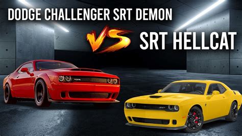 Dodge Challenger SRT Demon vs SRT Hellcat: The winner is... - YouTube