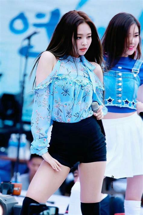 jennie blue (blackpink)♡ Blackpink Outfits, Stage Outfits, Fashion Outfits, Blackpink Fashion ...