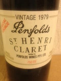 1979 Penfolds Shiraz St. Henri Claret, Australia, South Australia - CellarTracker
