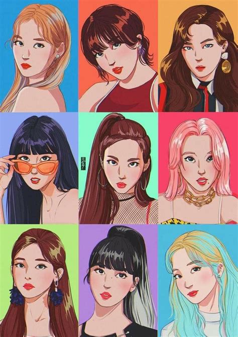 Pin by RT (十神 亮三) on Tw | Twice fanart, Kpop drawings, Twice