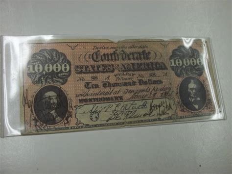 Confederate 10,000 Dollar Bill | Advanced Sales Estate Coin Liquidation Auction #182 | K-BID