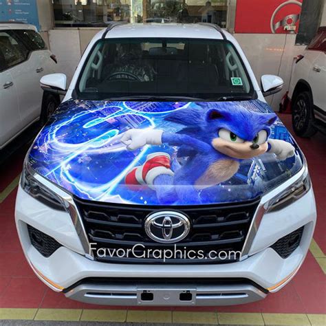 Sonic The Hedgehog Itasha Car Vinyl Hood Wrap Decal Sticker – Favor Graphics