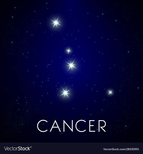 Constellation cancer zodiac sign astrology Vector Image