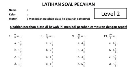 Soal Matematika Kelas 4 Pecahan Biasa Ke Pecahan Campuran Nugent | Porn ...