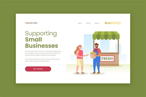 Free Vector | Small business landing page template