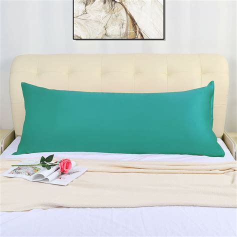 Body Pillow Cover Long Bolster Pillowcase Covers w Zipper Green 20"x72 ...