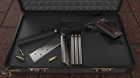 Colt M1911 Silenced by Bahr3DCG on DeviantArt