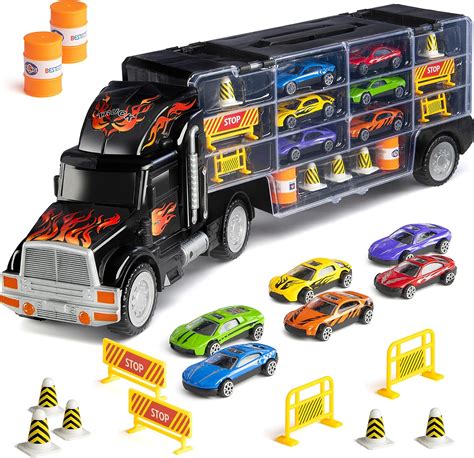 5折史低价↘Play22玩具卡车套组$18.99(原$39.99)，大卡车+6辆小汽车+道路标志，既是玩具也是收纳盒，有提手好携带 - 咕噜美国通 (Guruin.com)