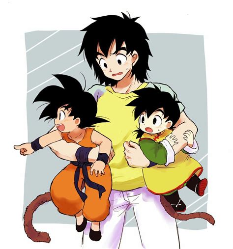 Goten with kid Goku and kid Gohan♡ XD | Disegni di anime, Disegni, Anime