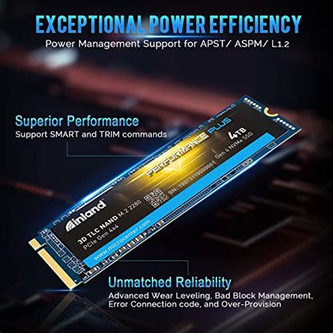 INLAND 4TB Performance Plus NVMe Internal Gaming SSD Solid State Drive Optimized for PS5 - Gen4 ...