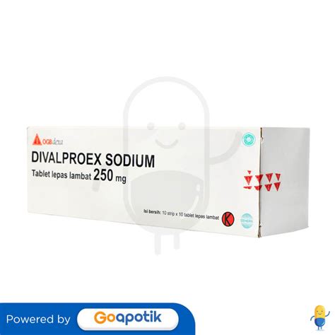 DIVALPROEX SODIUM OGB DEXA MEDICA 250 MG BOX 100 TABLET / EPILEPSI ...