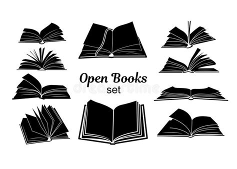 Open Book Silhouette Stock Illustrations – 15,865 Open Book Silhouette ...