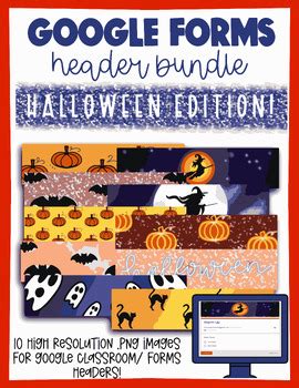 Halloween Themed Google Classroom & Forms Header/Banner Bundle | TPT