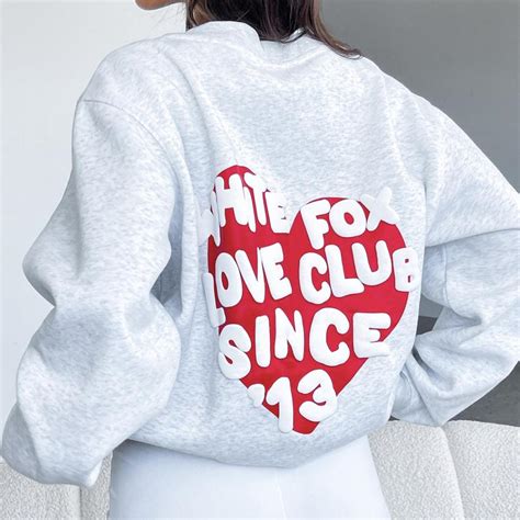 White Fox Boutique Love Club Crewneck. Brand new... - Depop