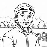 Colorful Jockey With A Winning Smile Coloring Page 57284 45346 sketch template