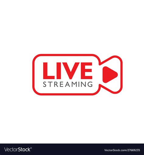 Live stream logo design Royalty Free Vector Image