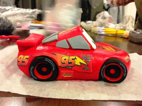 Lizzie as a Mummy: Lightning McQueen Cake and Disney Cars Dessert Table