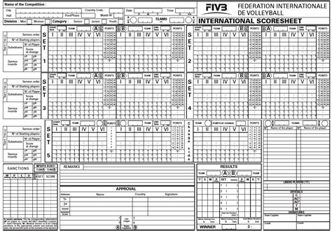 Printable Volleyball Stat Sheet - Printable Word Searches