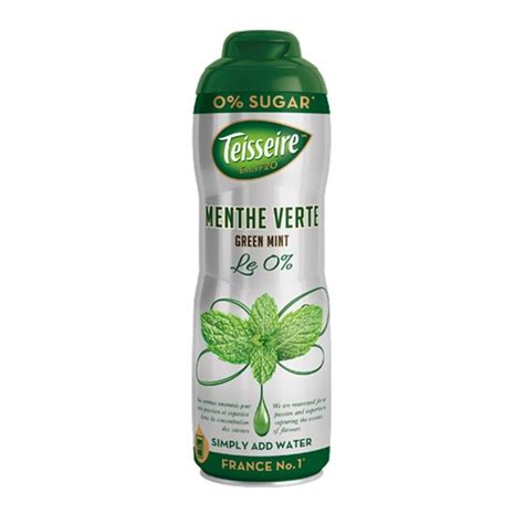 Teisseire Zero Sugar Green Mint Syrup เตสแซร์ ไซรัป กรีนมิ้นท์ ไซรัป 600ml. | Lazada.co.th