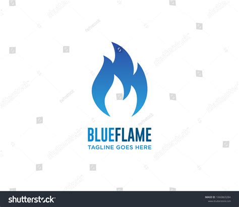 Blue Fire Flame Logo Design Vector Stock Vector (Royalty Free) 1060863284 | Shutterstock