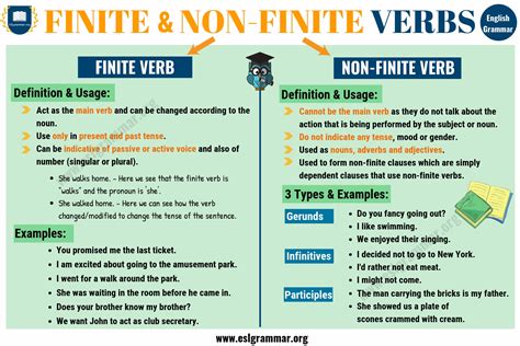 Finite and Non-Finite Verbs | Definition, Useful Rules & Examples - ESL Grammar