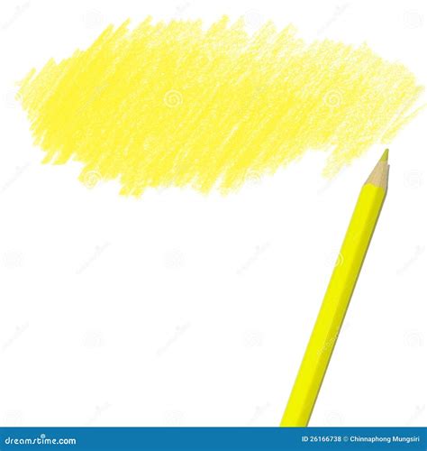 Yellow Colored Pencil Drawing Royalty Free Stock Photos - Image: 26166738