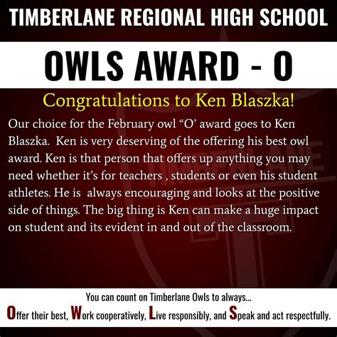 Timberlane High on Twitter: "Each month, Timberlane Regional High School recognizes staff ...