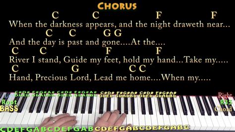 Precious Lord, Take My Hand (Hymn) Piano Cover Lesson in C with Chords ...