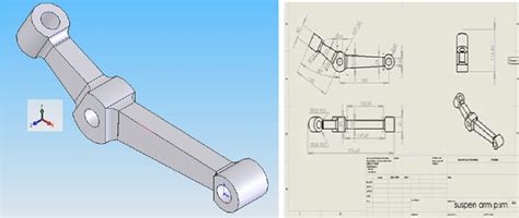 Structural model and overall dimensions of suspension arm | Download Scientific Diagram