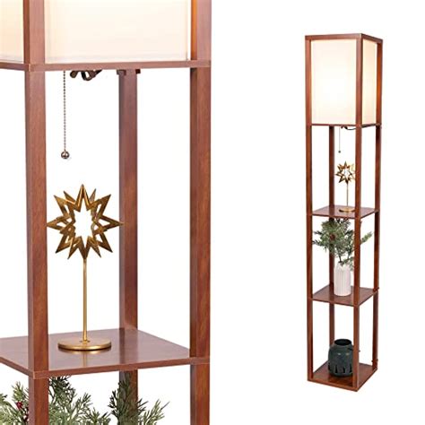 ATAMIN Avery Floor Lamp with Shelves, Modern LED Standing Floor Lamp with 3-Tier Shelves ...