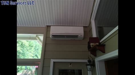 Mitsubishi Mini Split Install In A Sunroom - YouTube